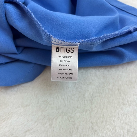 FIGS Tech Catarina One-Pocket Scrub Top Ceil Blue FW1000 Women's Size XL - Picture 6 of 11